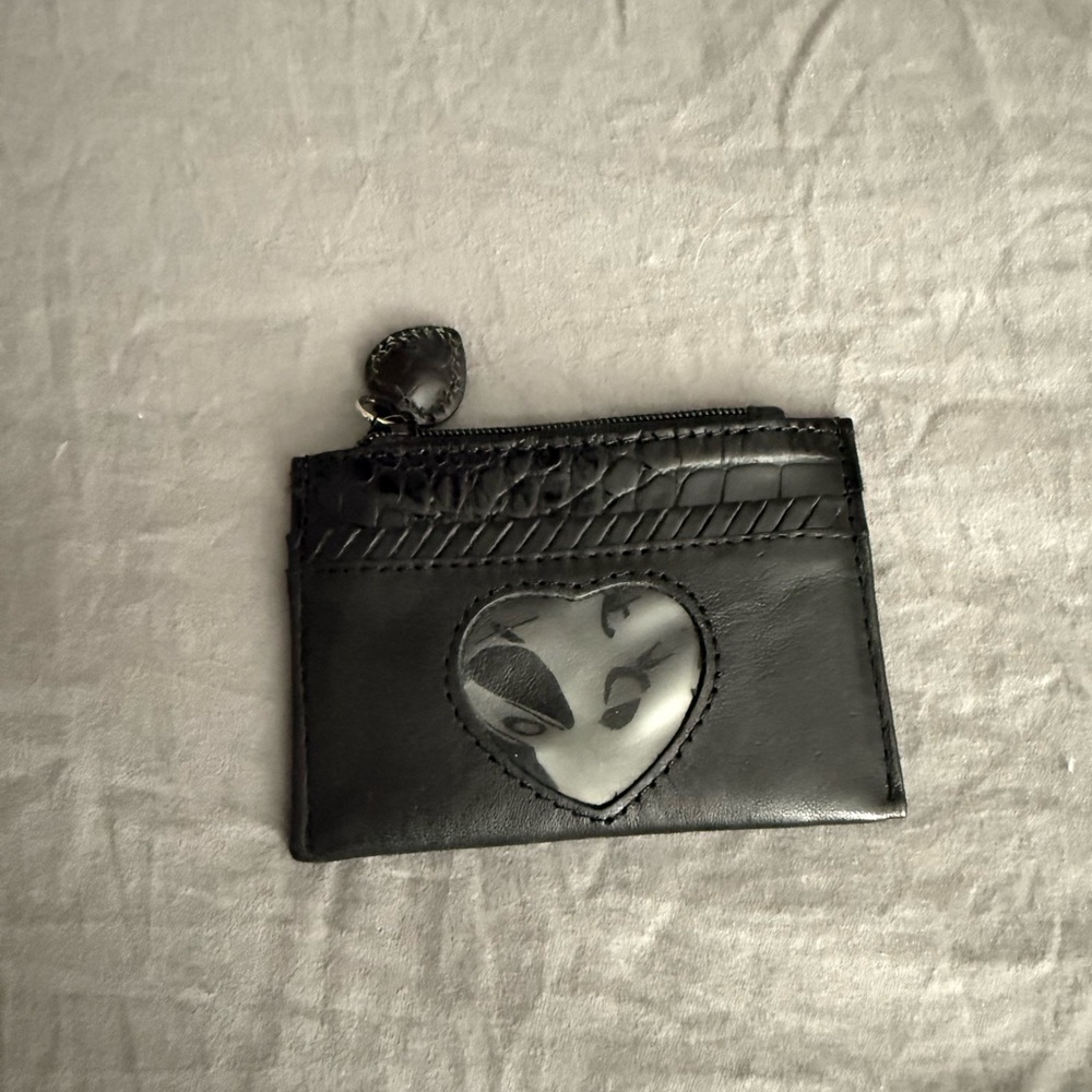 Black Coin Purse with Heart Window
